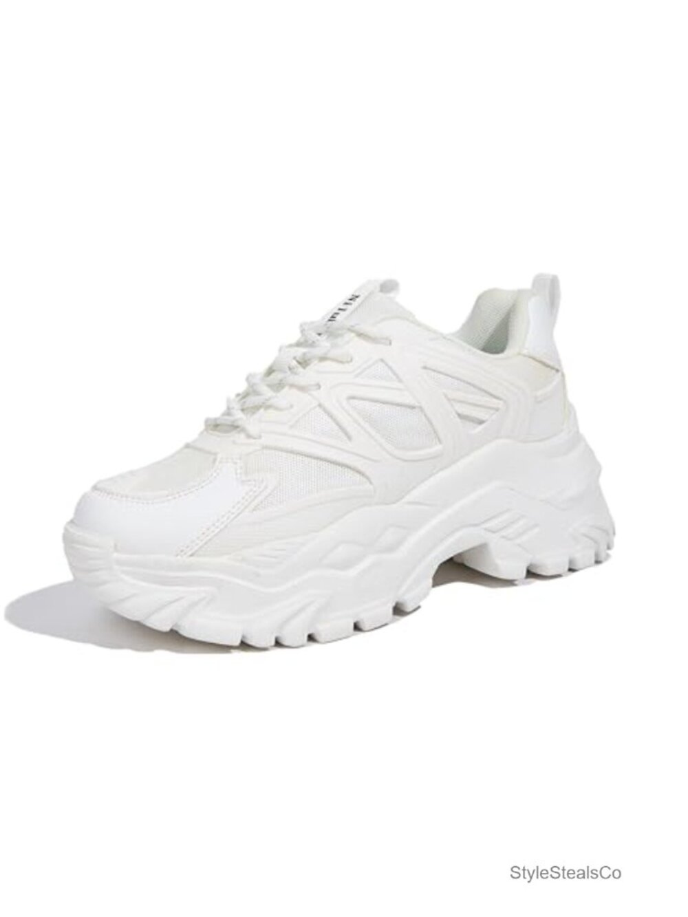 Platform Chunky Sneakers Lace Up Comfortable Walking Shoes